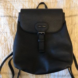 Calvin Klein pebbled genuine leather backpack